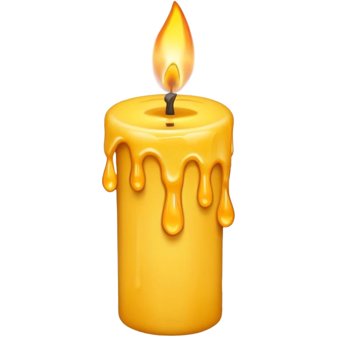Leaning Candle dripping wax emoji