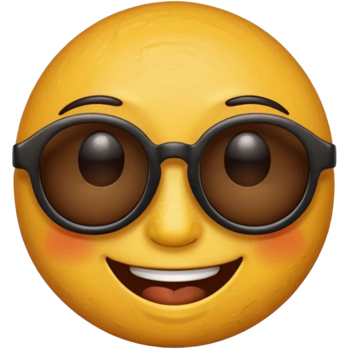 Oil and emoji with dark glasses emoji