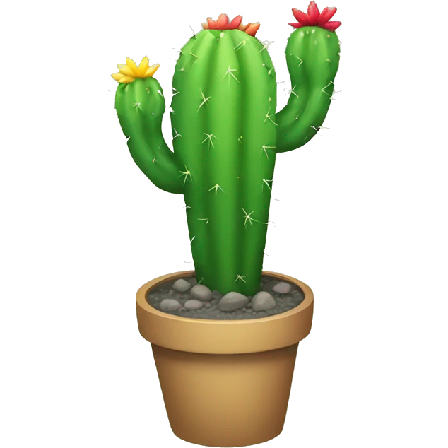 raindbow cactus emoji