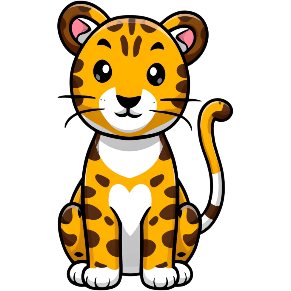 aesthetic leopard paw pointing up with beautiful leopard coloring emoji