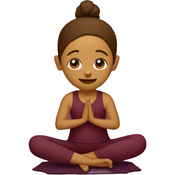 Burgundy yoga mat  emoji