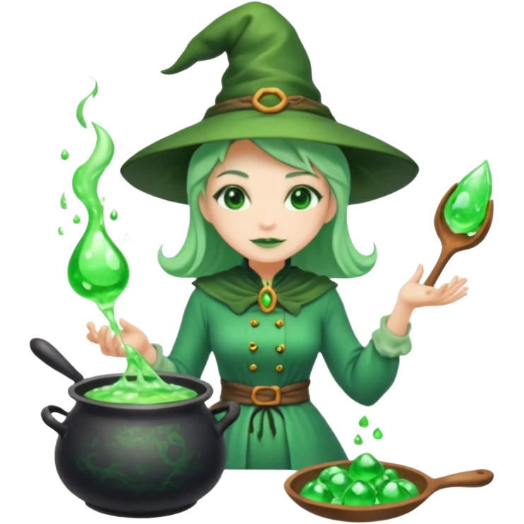 green witch cooking potion emoji