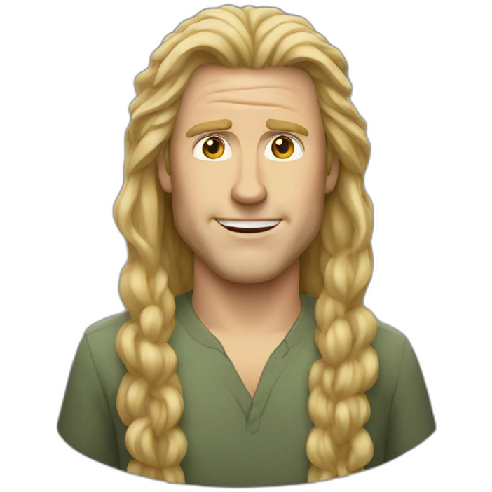 will ferrel with long blonde straight hair emoji