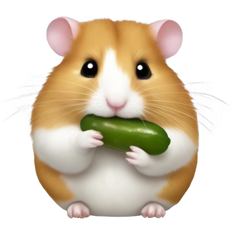 syrian hamster eating pickle emoji