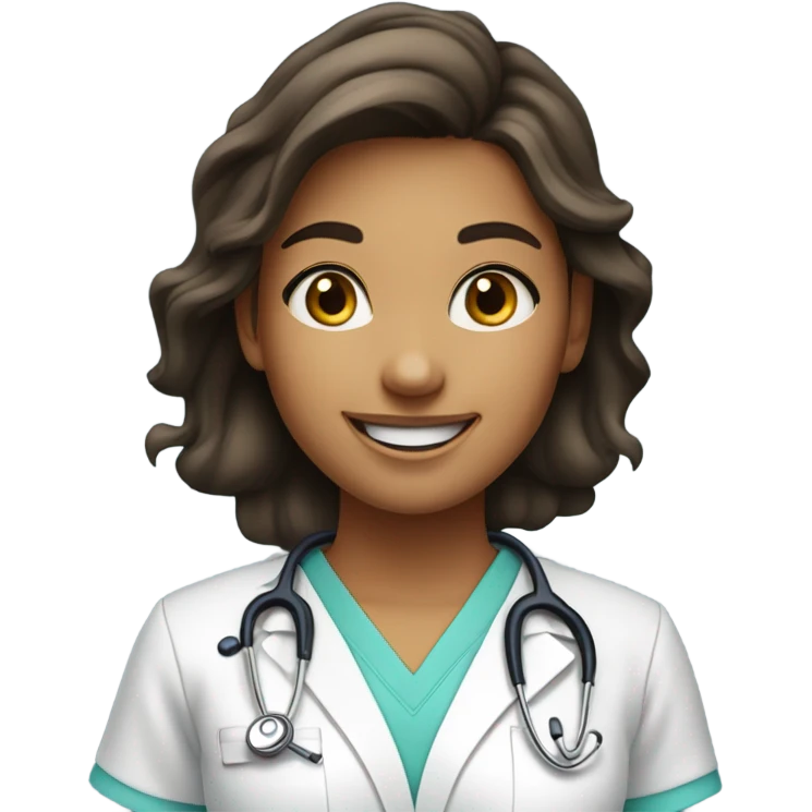 smiling girl nurse  emoji