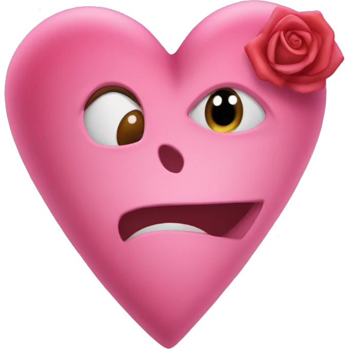 Corazon rosa claso con una casita rosa dentro emoji