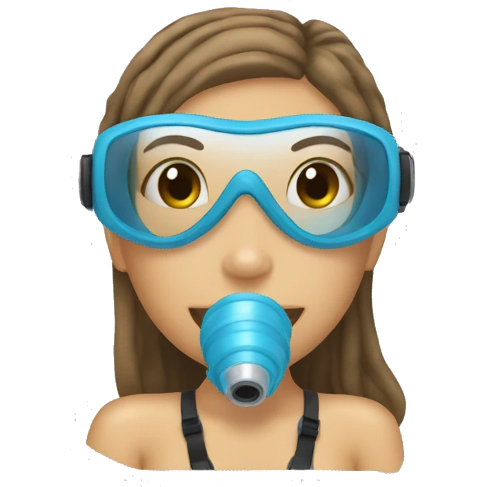 scuba diving girl in bikini emoji