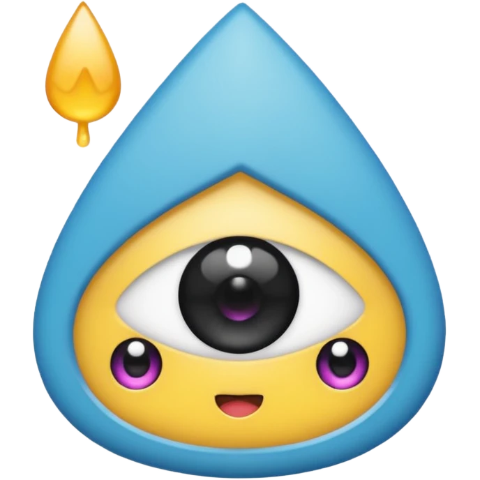 kawaii pincel con ojos emoji