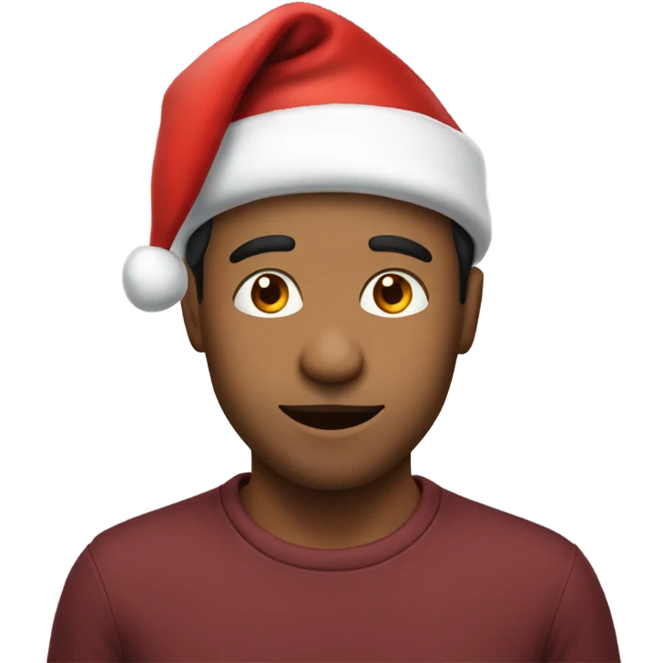 Me wearing a santa hat emoji