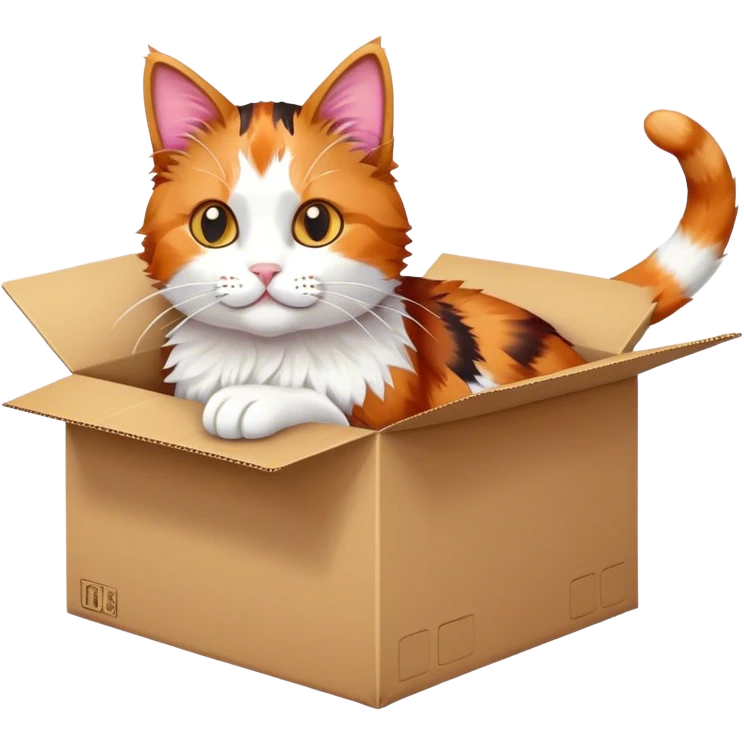 Cat in a shoebox  emoji