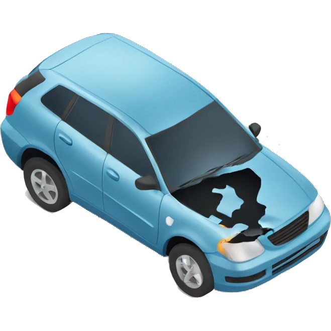 Voiture accident sur la route emoji