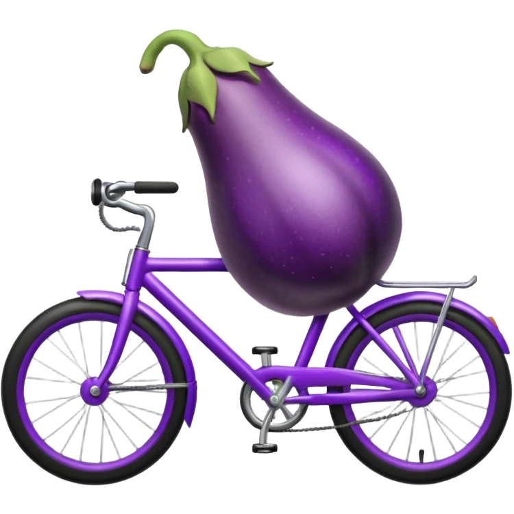 eggplant on a bicycle emoji