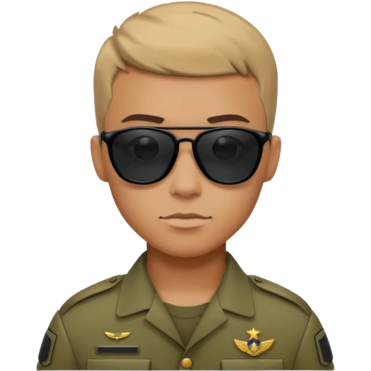 soldier wtih black sunglasses  emoji