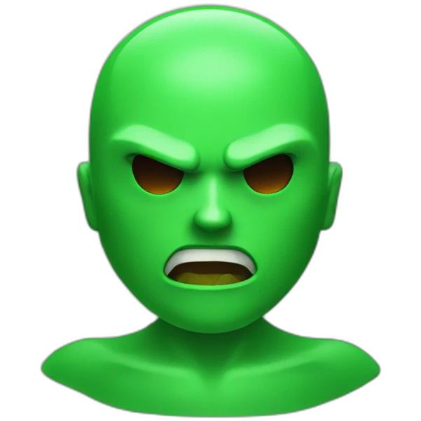 Evil computer green emoji