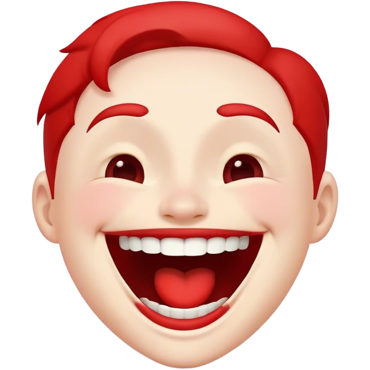 Red laughing  emoji