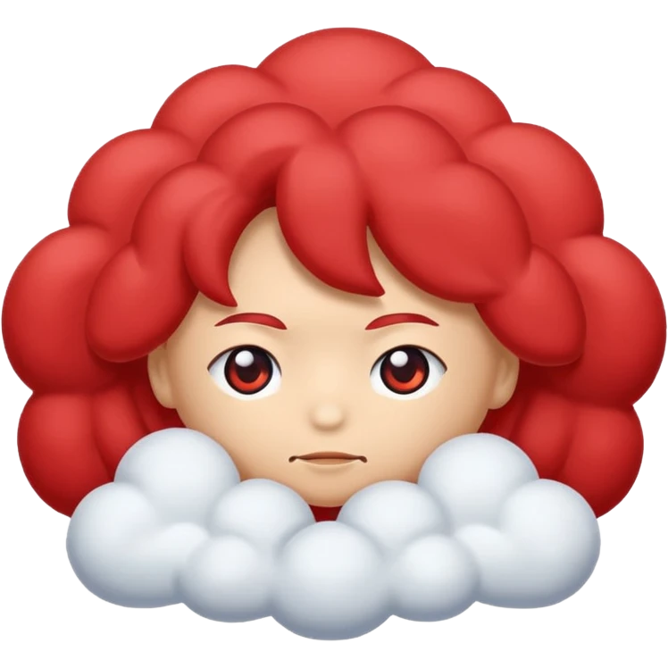 red anime cloud emoj emoji