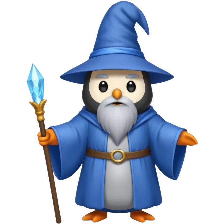 Penguin Wizard emoji