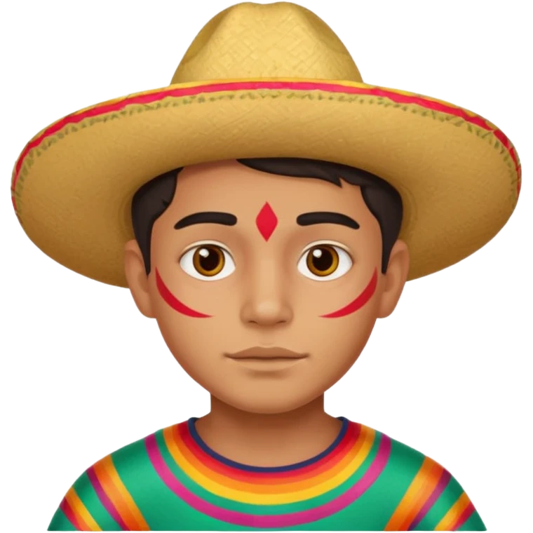 mexican boy with full painted face emoji