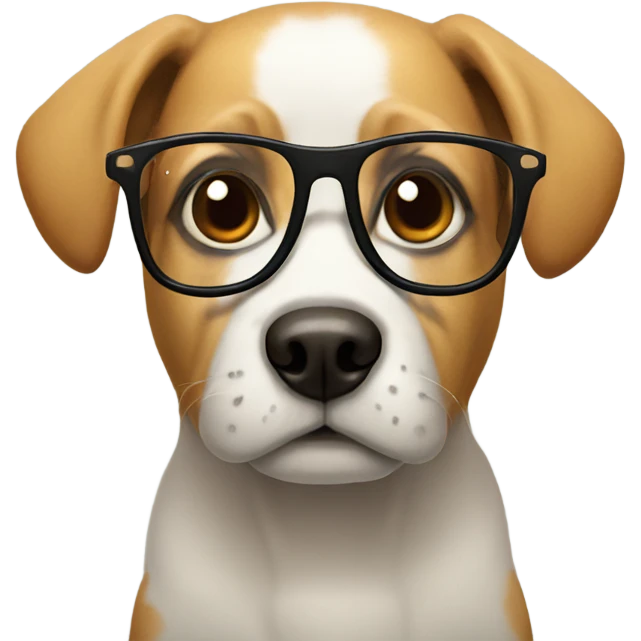 Dog with glasses emoji