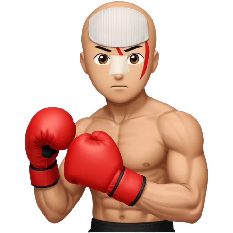Saitama red hand punch with boxing glove emoji