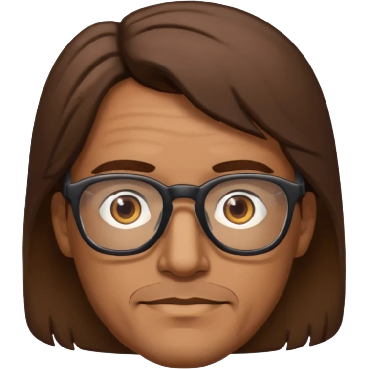 homme brun age moyen brun lunettes emoji