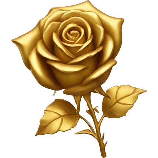 Gold rose emoji