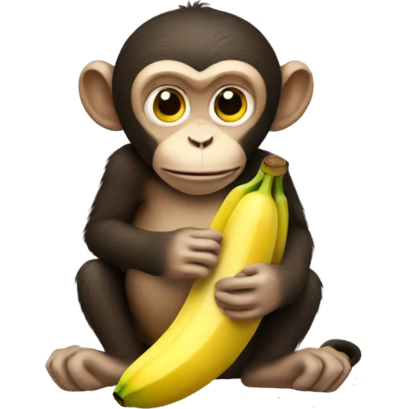 monkey eating a banana emoji