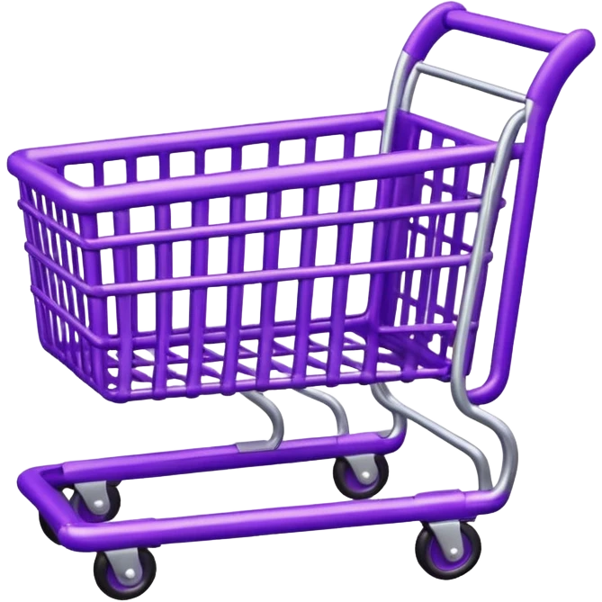 purple shopping cart emoji