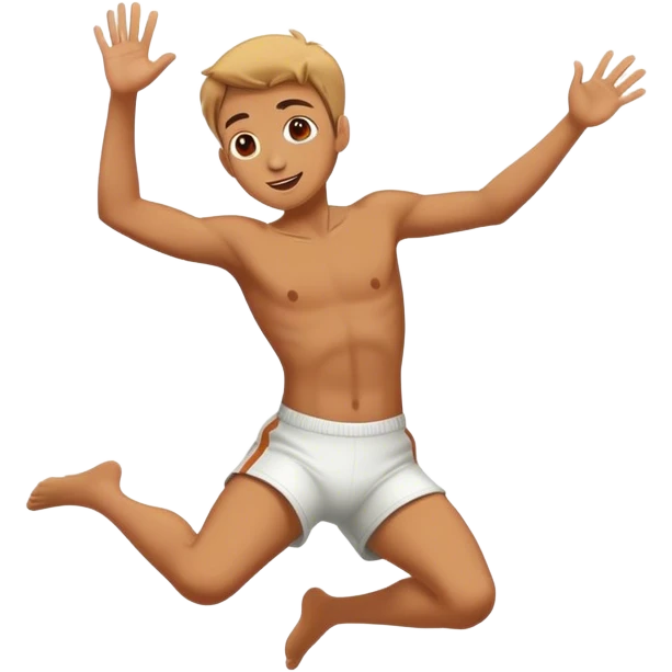 A person taking a leap emoji