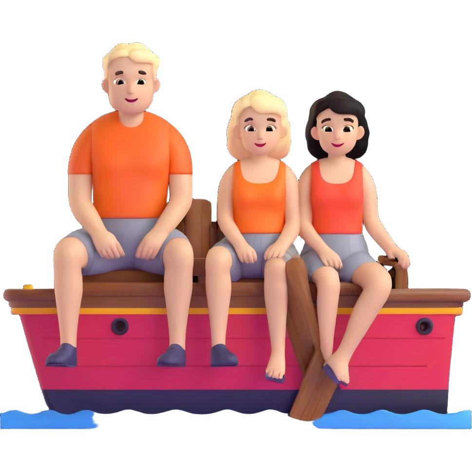 couple in love on a ship sitting together on the deck emoji