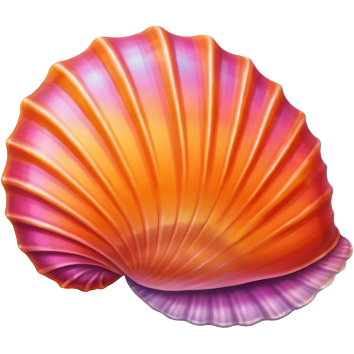 Really vibrant sunset coloured seashell emoji
