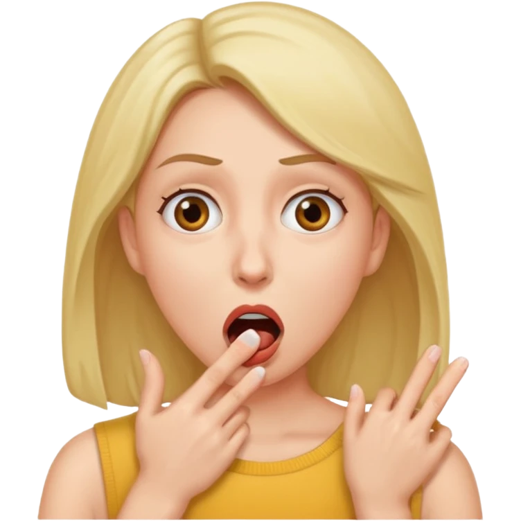 Mulher chupando o pau de um homem  emoji