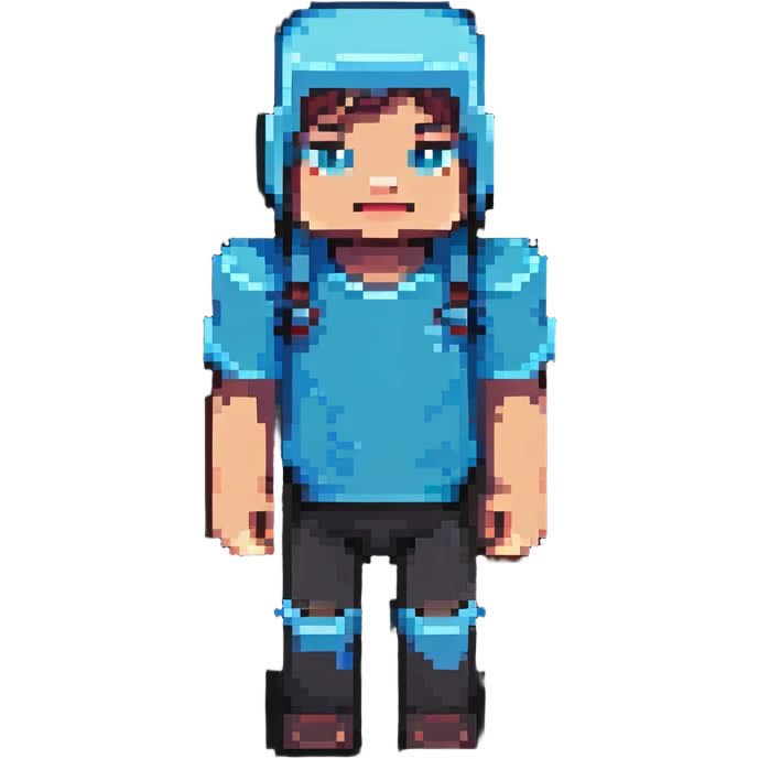 Minecraft blocky character emoji
