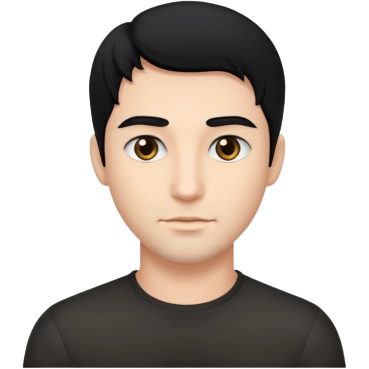 man with black hair and eyes but handsome  emoji