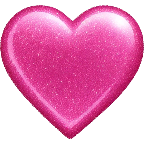 Pink glitter heart emoji