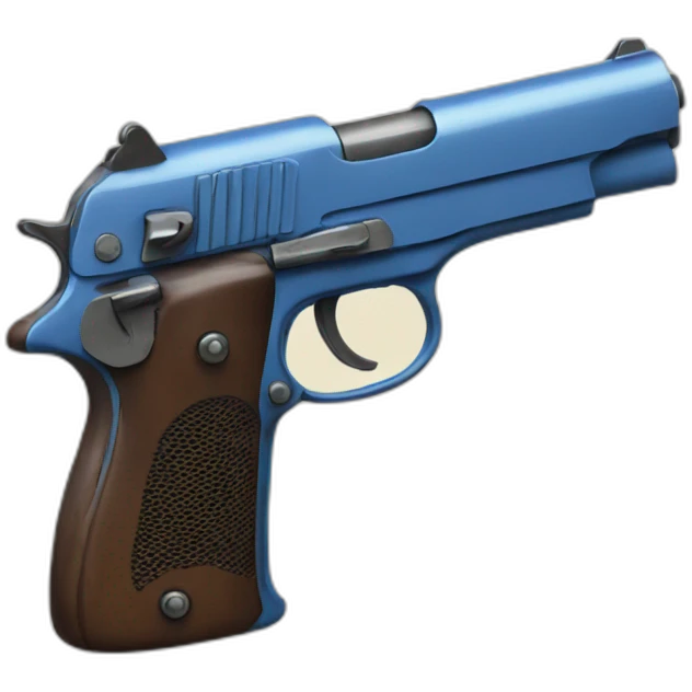 Blue pistol emoji