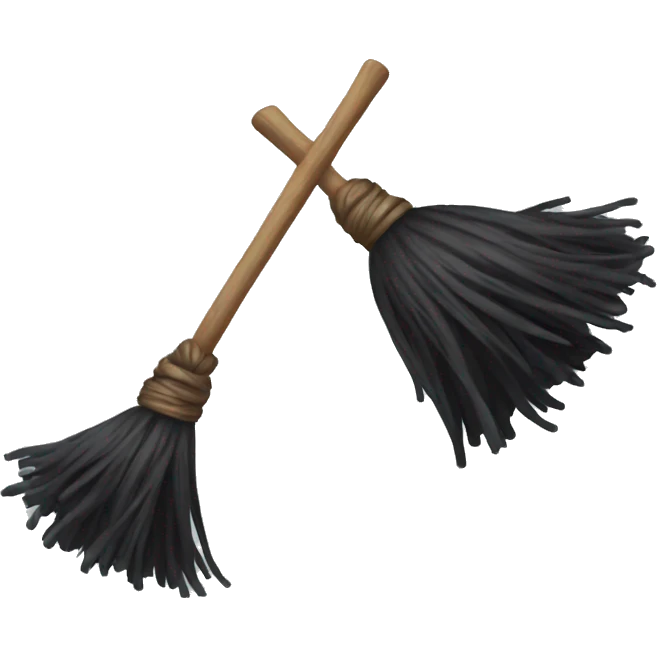 witch broom emoji