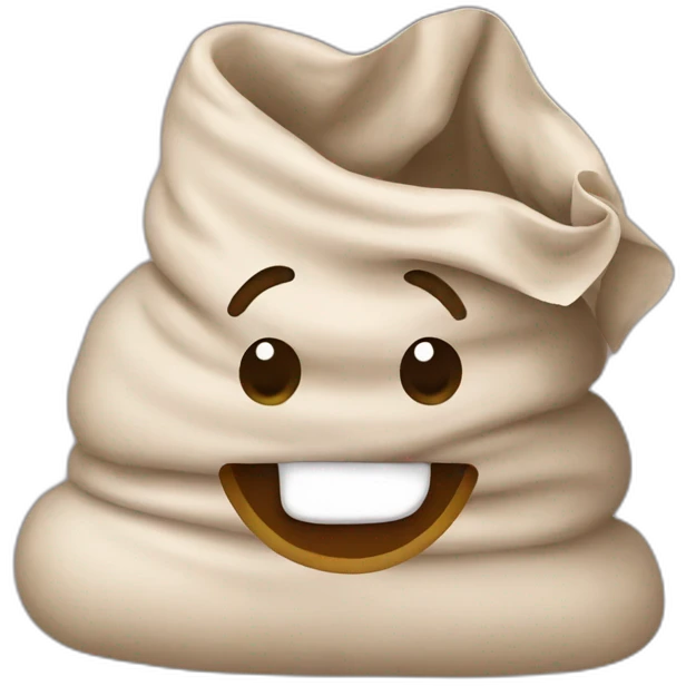 poop with a handkerchief emoji