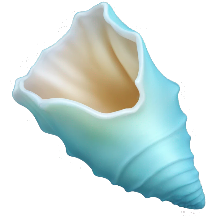 light blue conch shell emoji