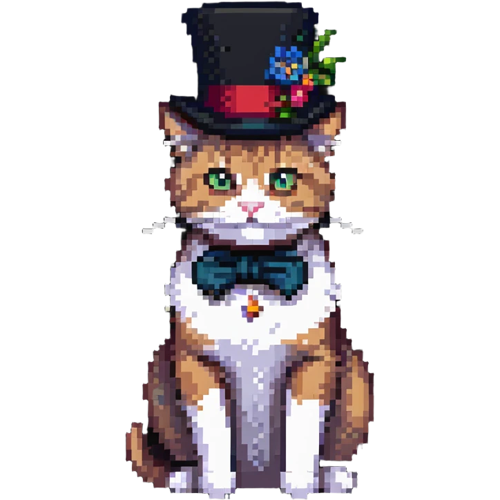 cat with a tophat emoji