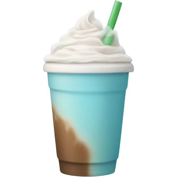 Pastel blue ice latte emoji