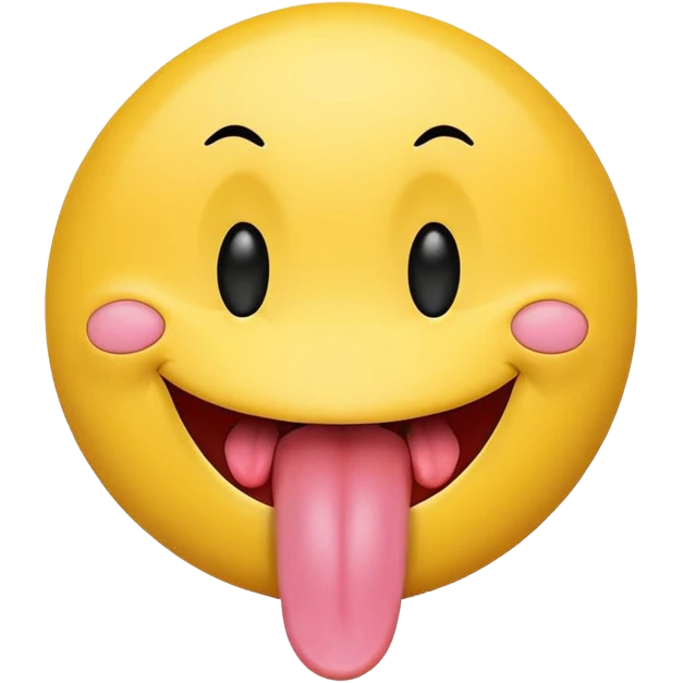 smiley with tongue emoji