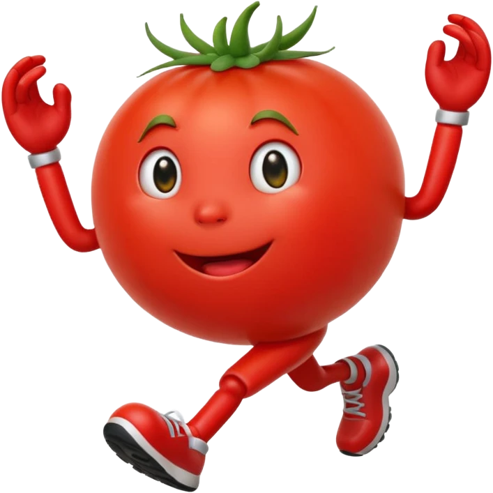 running tomato with legs emoji