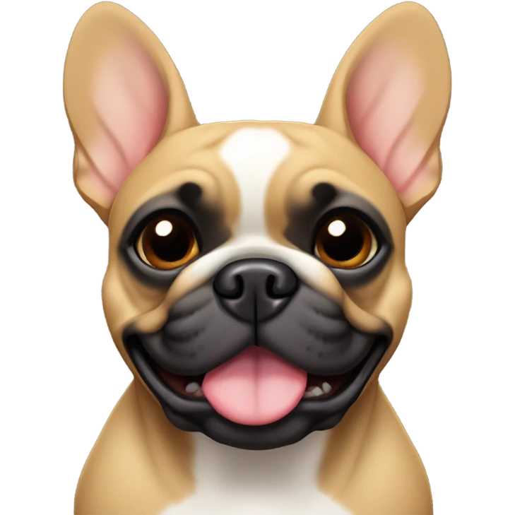 Tan and black French Bulldog fit  emoji