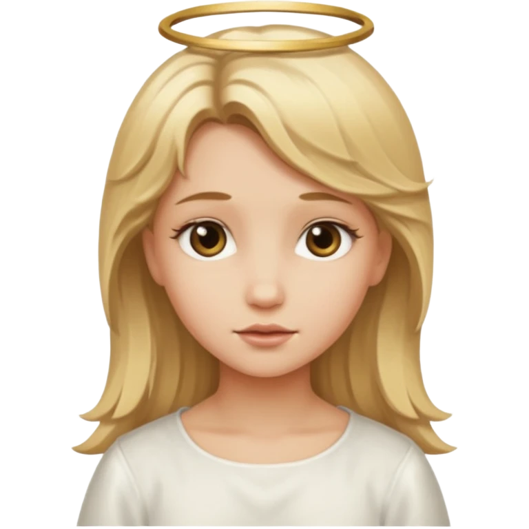 Angel girl with dirty blonde hair emoji