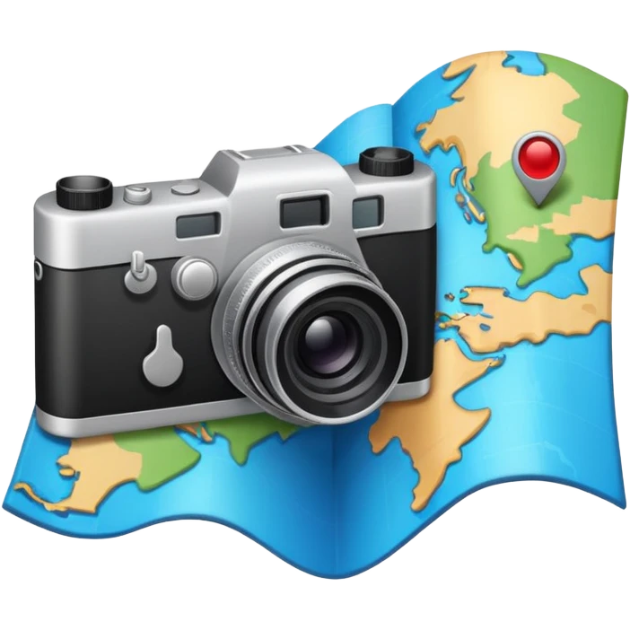 map and camera emoji