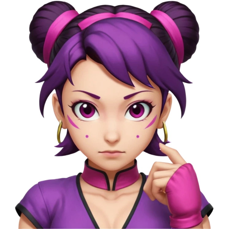 Juri from Street Fighter 6, mischievous expression emoji