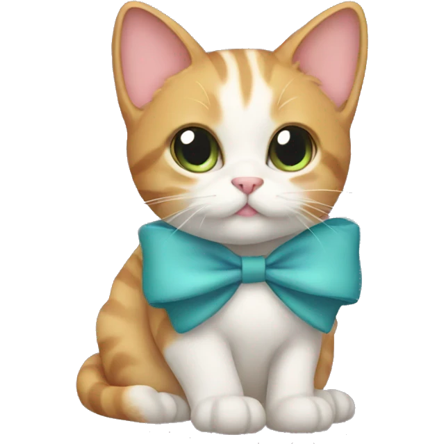 Cat with bow emoji