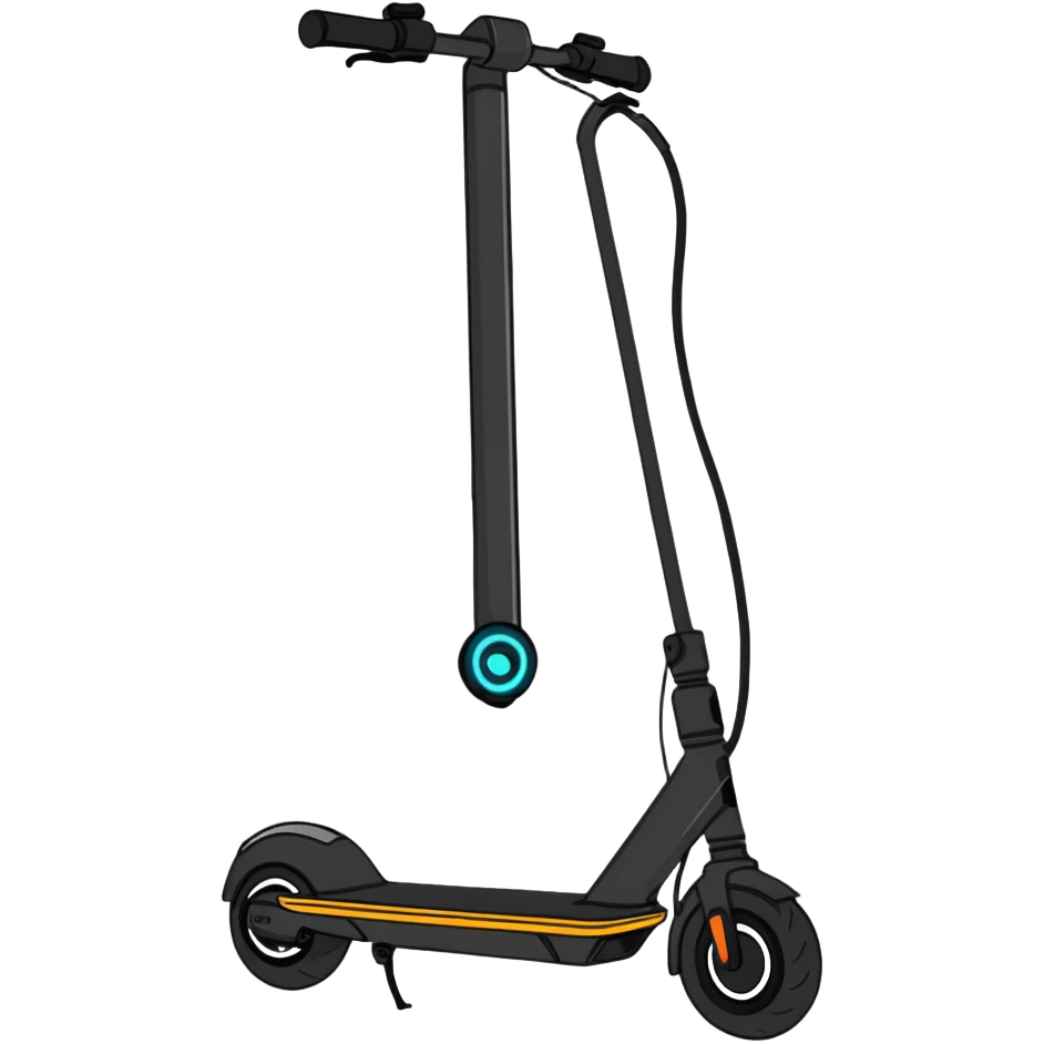 sleek electric scooter with charging port emoji