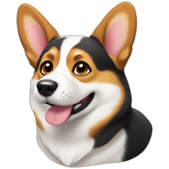 Sassy tricolor corgi emoji